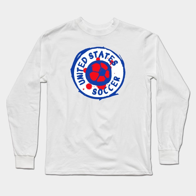 United States Soccer 01 Long Sleeve T-Shirt by Very Simple Graph